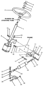 Steering Mounting Diagram and Parts List for 1872 2072-756300-799999-147730100-148720100-148730100-149720100-149730100 Cub Cadet Lawn Tractor